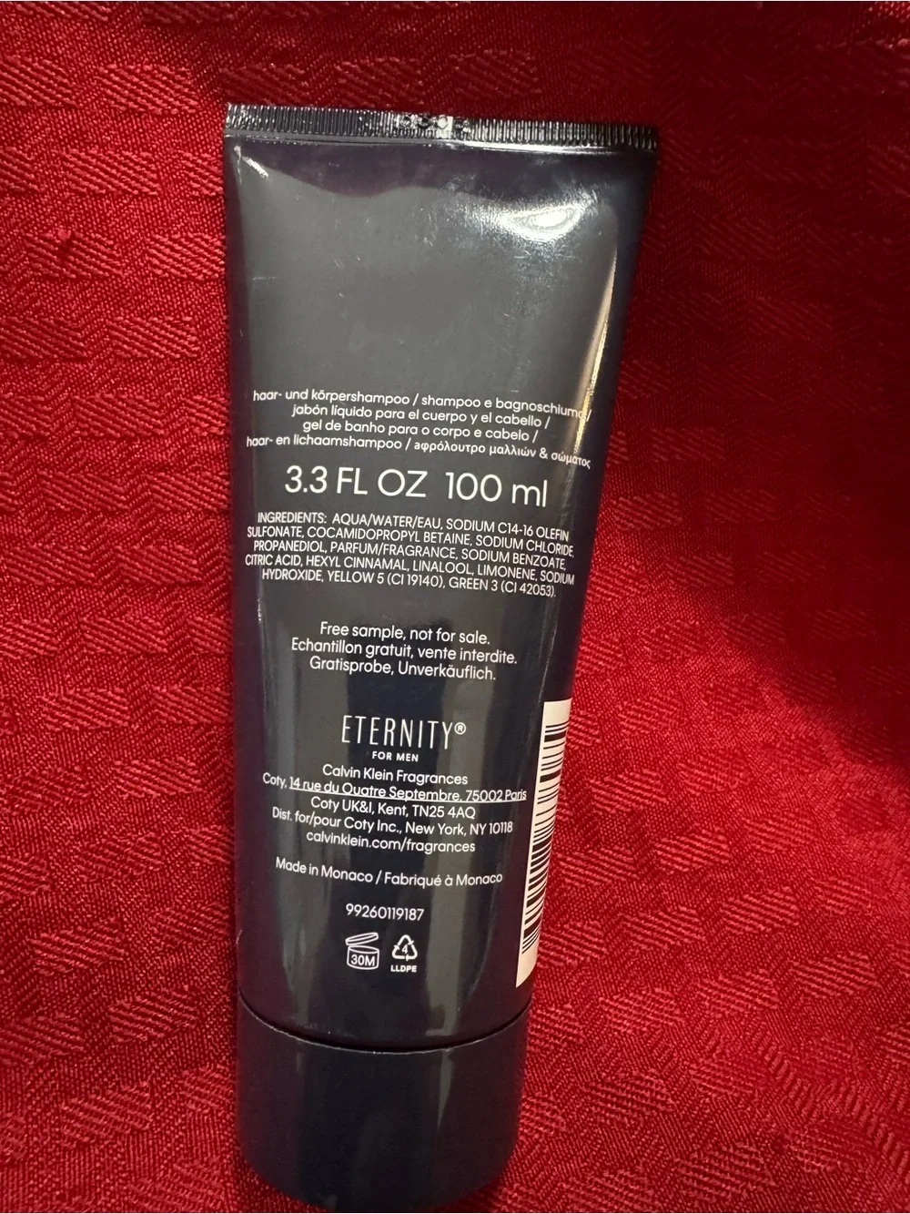Calvin Klein Eternity for Men Hair & Body Wash — Dark Gray Tube
